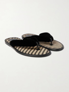 TOM FORD - Brighton Velvet and Raffia Sandals - Black