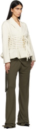 UNDERCOVER Off-White Buckle Blazer