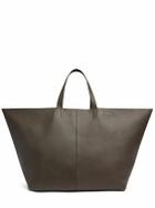 AMI PARIS Midi Maxi Smooth Leather Tote Bag