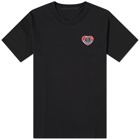 Moncler Men's Heart Logo T-Shirt in Black