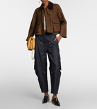 Loewe Collared cropped cotton parka