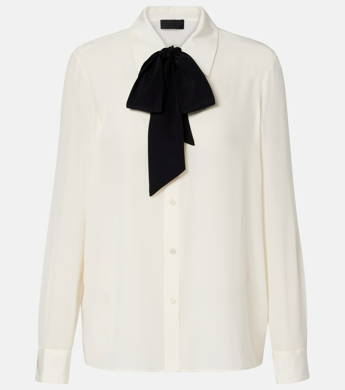 Nili Lotan Hanford scarf-detail silk shirt