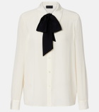 Nili Lotan Hanford scarf-detail silk shirt