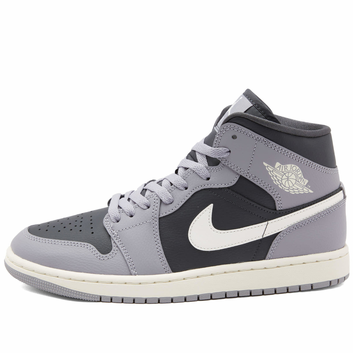 Air Jordan Women s 1 Mid Sneakers in Cement Grey Sail Anthracite Nike Jordan Brand