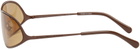 Stella McCartney Brown Oval Sunglasses