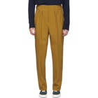 Maison Kitsune Tan Pleated Trousers