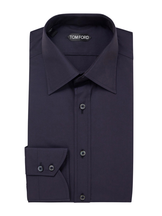 Photo: TOM FORD - Cotton-Poplin Shirt - Blue