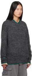 ERL Gray Pilling Overwashed Sweater