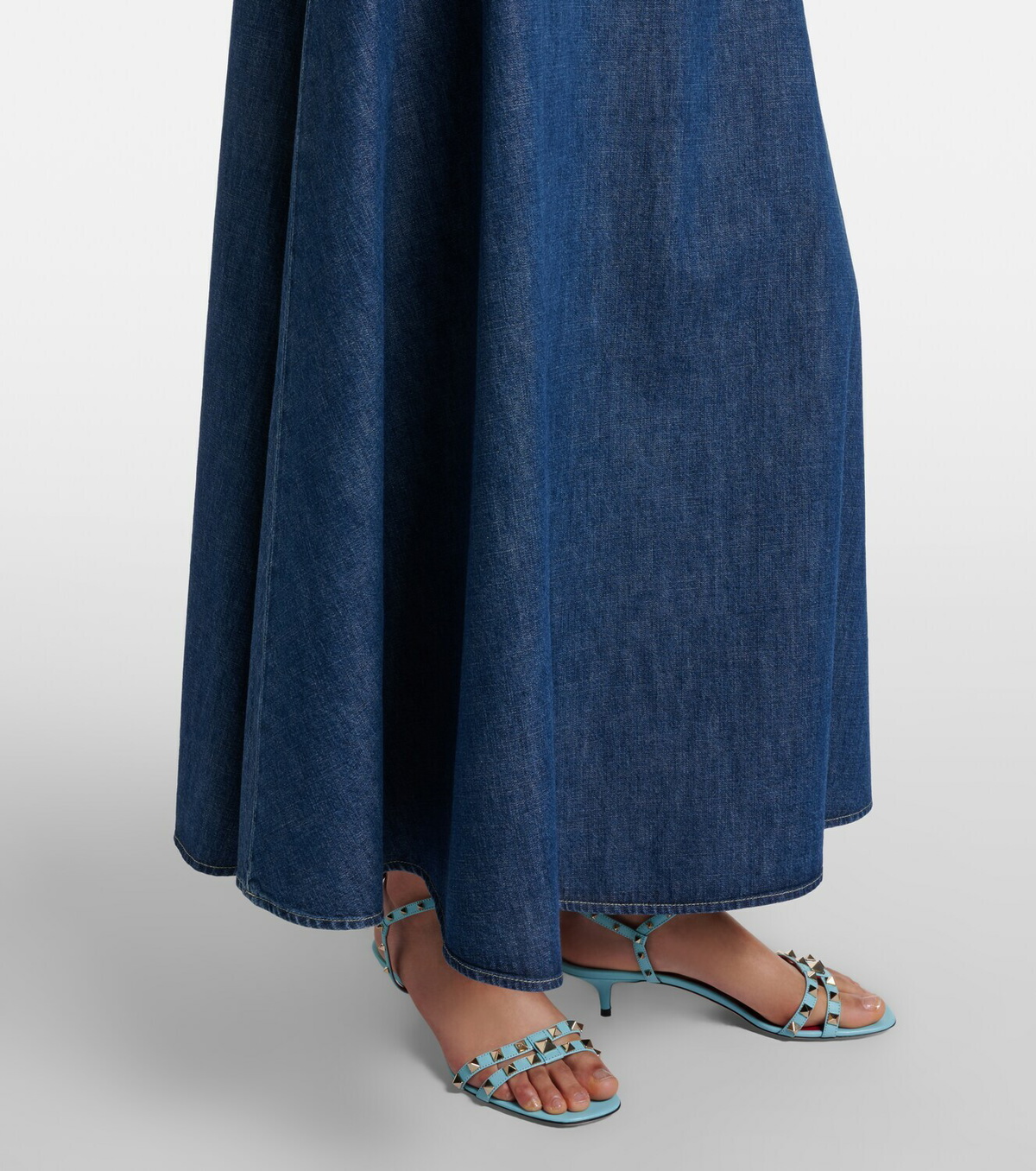 Valentino Chambray midi skirt