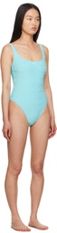 Versace Underwear Blue Dua Lipa Edition One-Piece Swimsuit