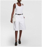 Bottega Veneta - High-rise cotton Bermuda shorts