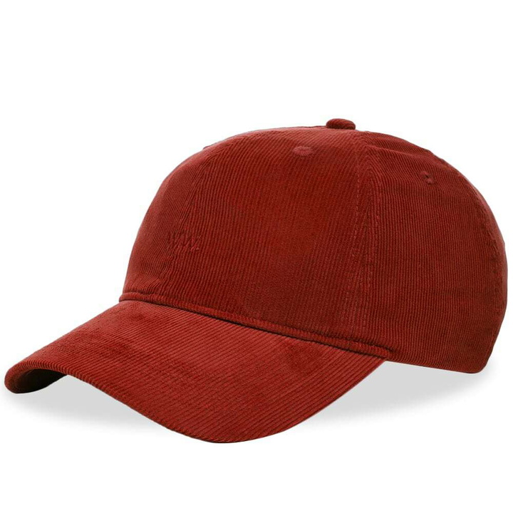 Photo: Wood Wood Men's Low Profile Corduroy Cap in Rust