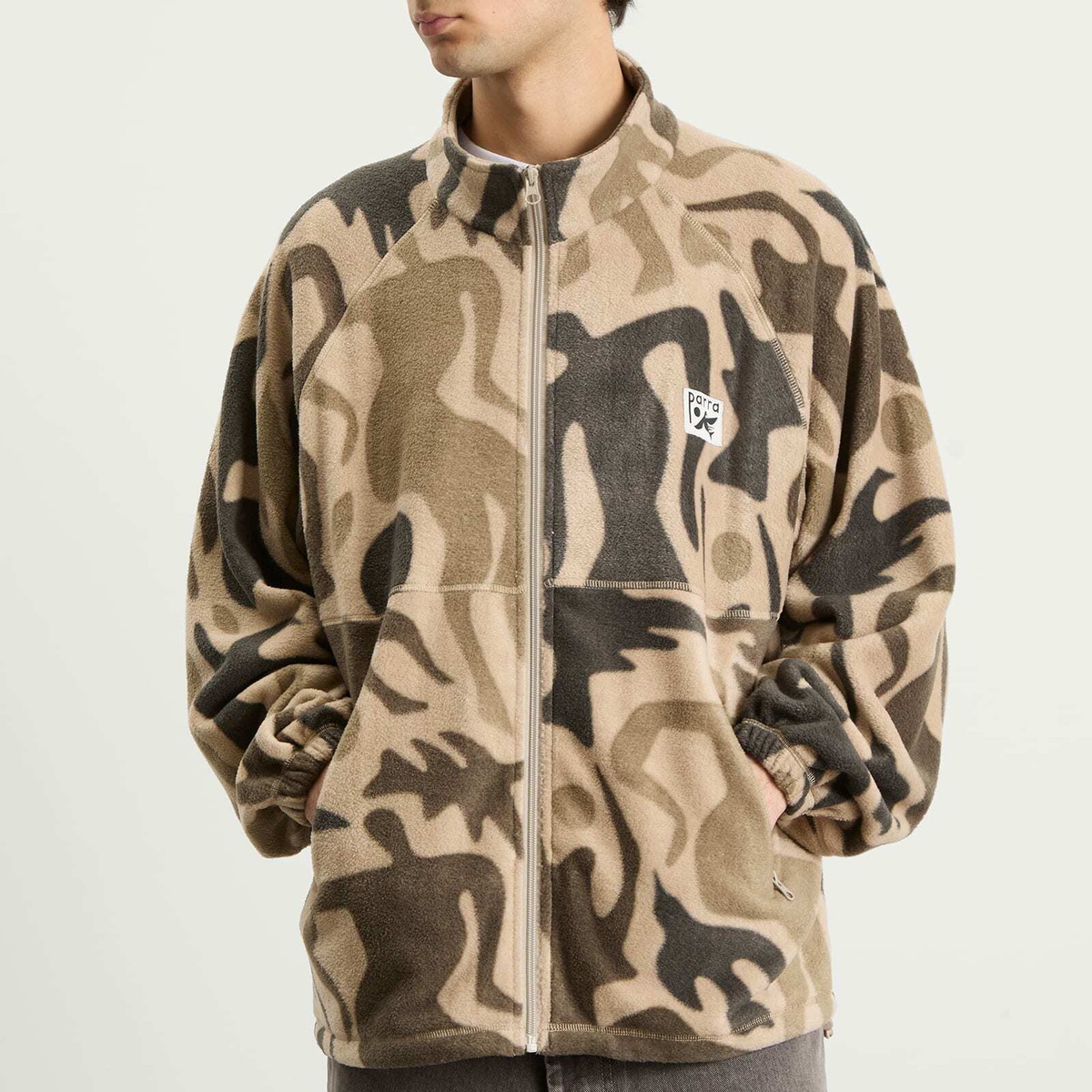 By Parra Men's Just Like Heaven Fleece Jacket in Sand