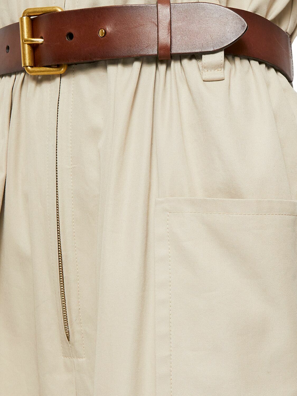 SAINT LAURENT Cotton Twill Jumpsuit