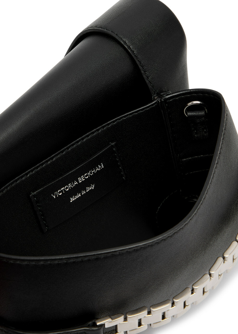 Victoria Beckham Chain Mini Leather Pouch - Black - One Size