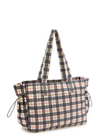 Damson Madder Eliza Checked Shell Tote bag - Yellow - One Size