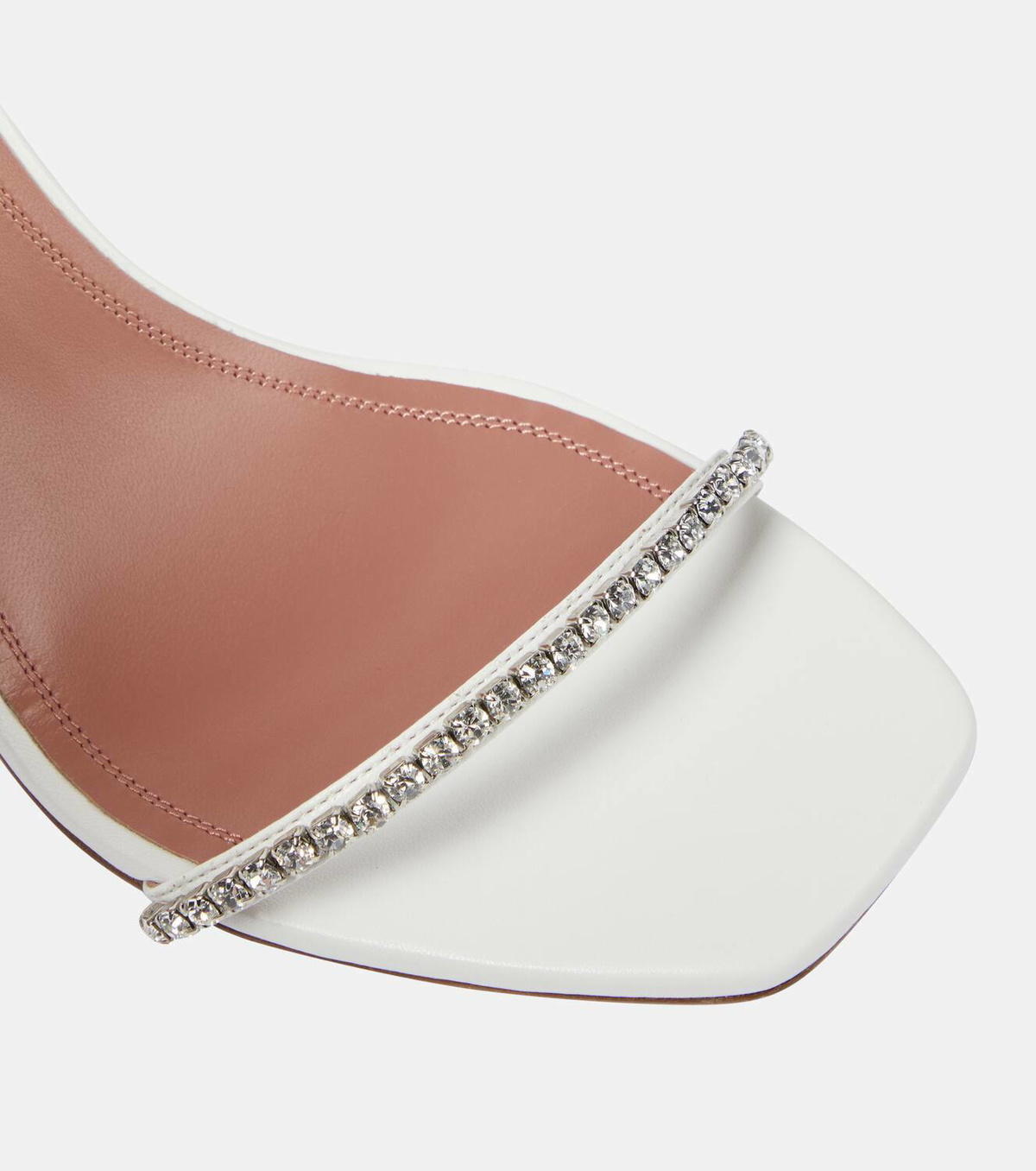 Amina Muaddi Gilda embellished leather sandals Amina Muaddi