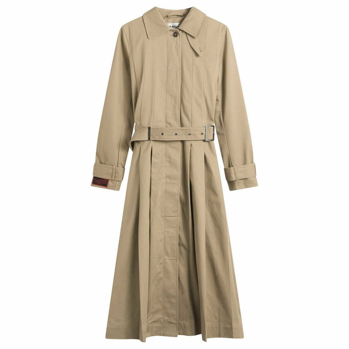 Photo: Damson Madder Women's Sofia Pleated Trench Coat in Stone