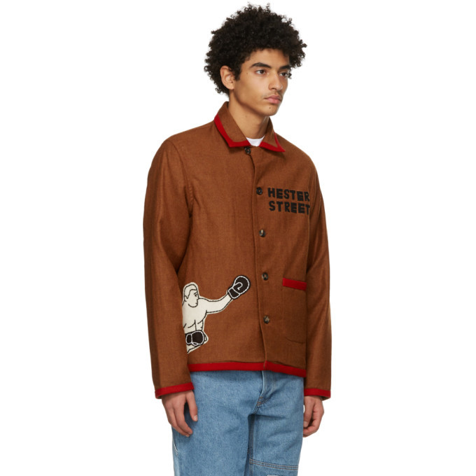 Bode Brown Boxing Felt Jacket Bode