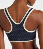 The Upside Spellbound Jade polka-dot sports bra