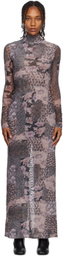 Rosetta Getty Multicolor Long Sleeve Maxi Dress