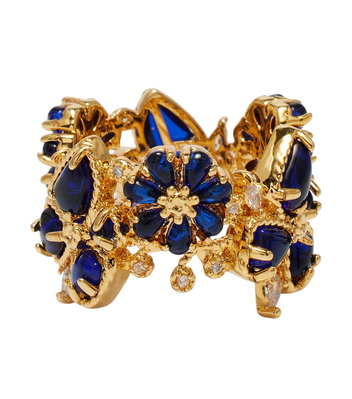 Photo: Zimmermann Bloom Band embellished gold-plated ring