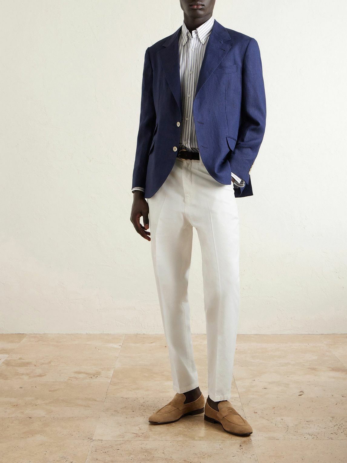 Brunello Cucinelli - Linen Suit Jacket - Blue Brunello Cucinelli