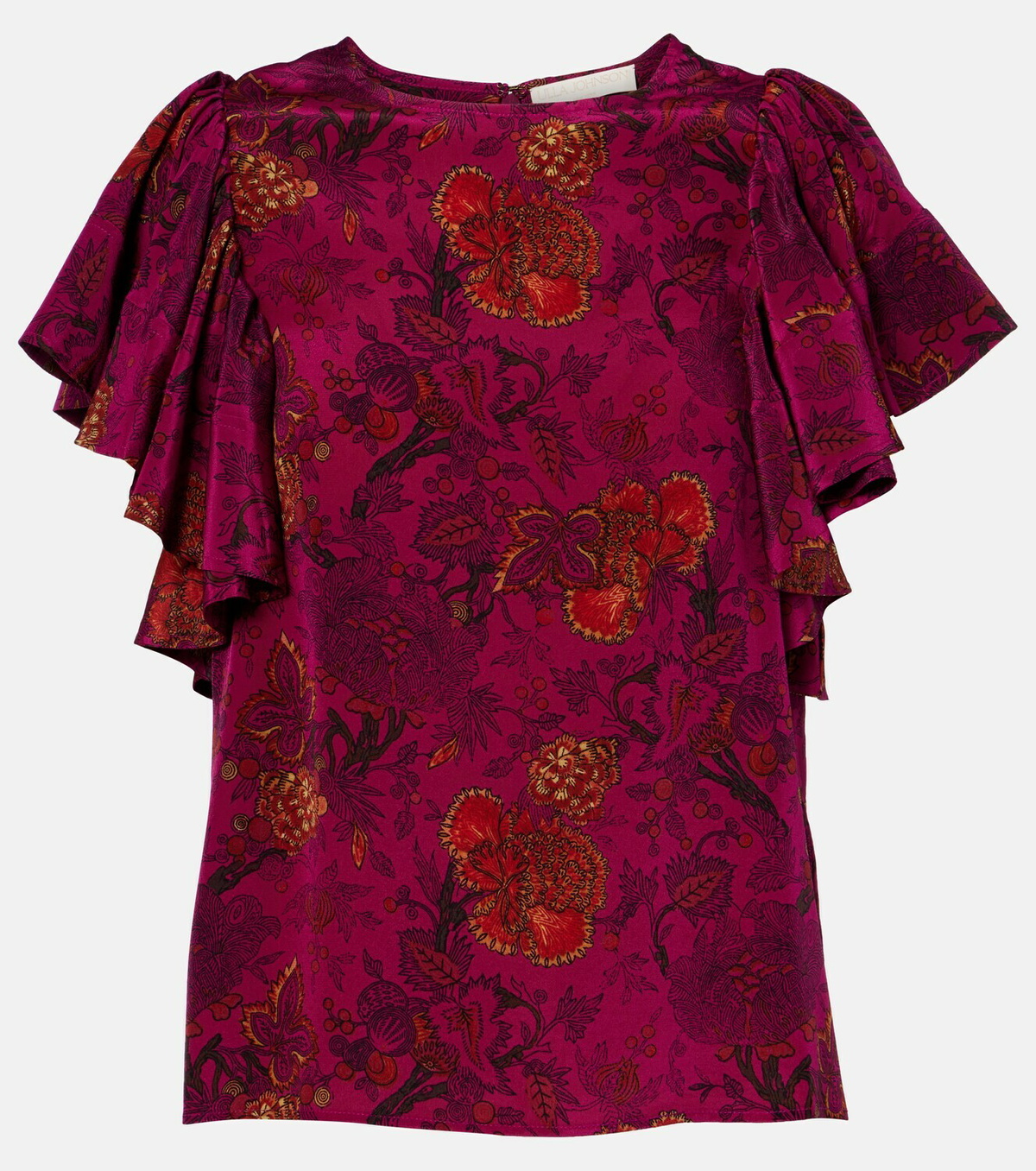 Ulla Johnson Lena floral silk crêpe de chine top