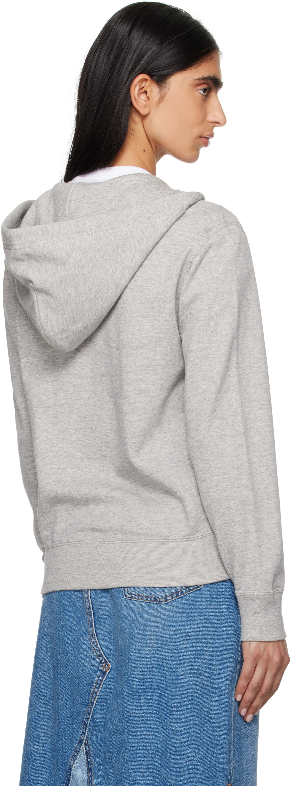 COMME des GARÇONS PLAY Gray 'Heart On Back' Hoodie