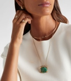 Yvonne Léon Crabe Coquillage 9kt gold pendant necklace with malachite and diamonds