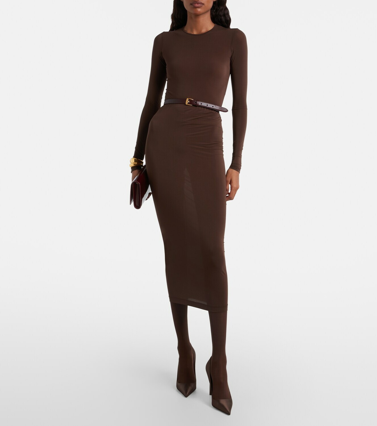 Wardrobe.NYC Sheer midi skirt