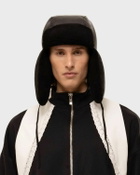 Rough. PADDED LEATHER SHAPKA Black Mens Beany