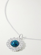 Hatton Labs - Daisy Recycled Sterling Silver, Crystal and Opal Pendant Necklace