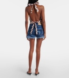 Pucci Marmo fringed denim shorts