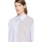 Tibi SSENSE Exclusive White and Blue Collage Shirt