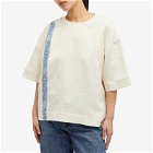 JW Anderson Women's Boxy T-Shirt With Logo in Cream