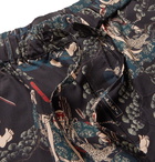 DESMOND & DEMPSEY - Rie Takeda Samurai Printed Cotton Pyjama Shorts - Black