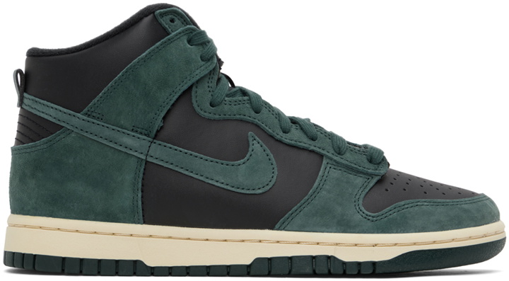 Photo: Nike Black & Green Dunk High Sneakers