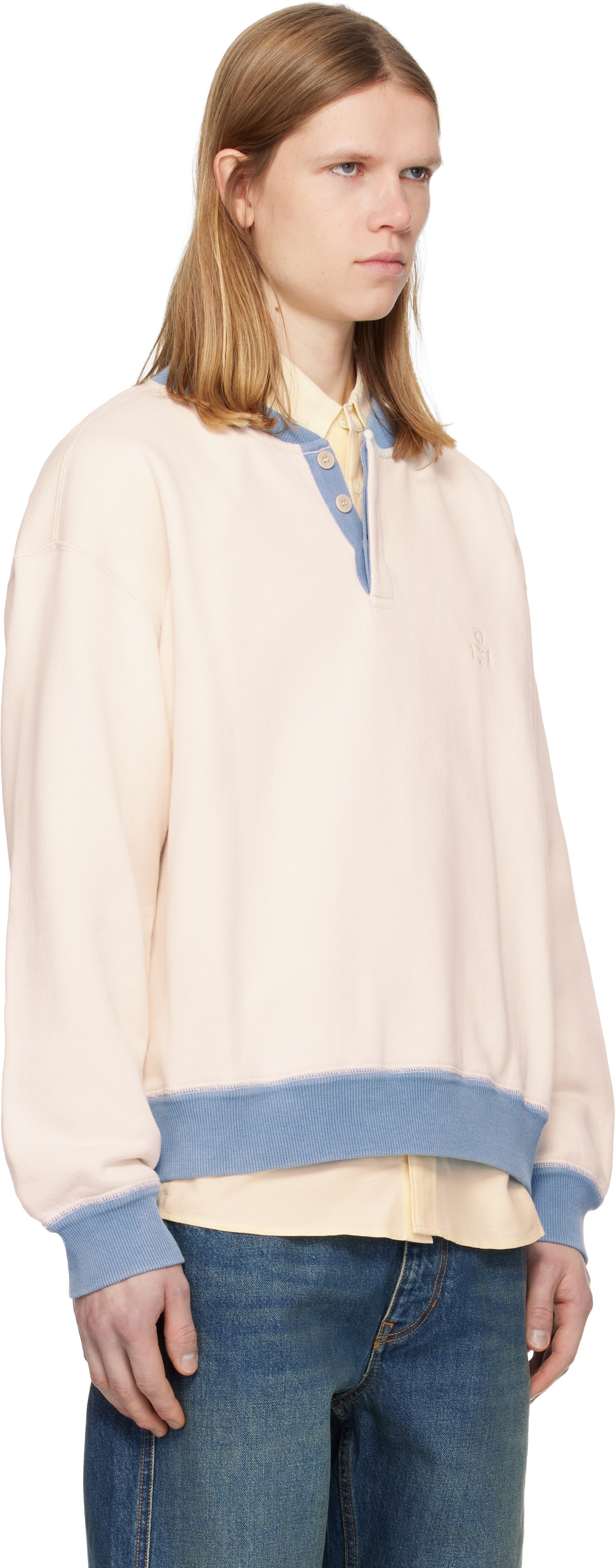 Isabel Marant Off-White & Blue Mathias Sweatshirt