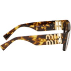 Miu Miu Eyewear Brown Miu Glimpse Sunglasses