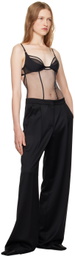 Nensi Dojaka Black Calvin Klein Edition Plunge Bodysuit