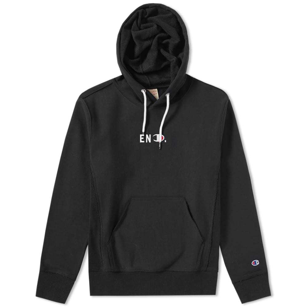 END. x Champion Reverse Weave Terry Hoody Black Champion