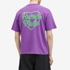Human Made Men's Coloured Small Heart T-Shirt in Purple