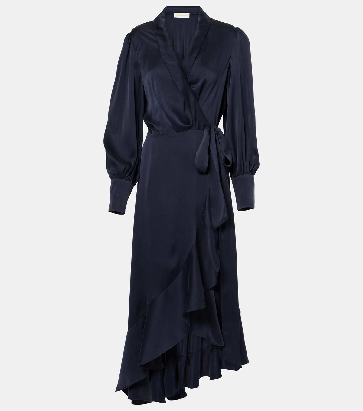 zimmermann ruffled silk satin wrap dress Zimmermann, Ruffled silk satin wrap dress, Women, Pink, US 12, Dresses