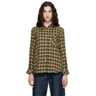 Wales Bonner Brown Brushed Overcheck Ritual Shirt