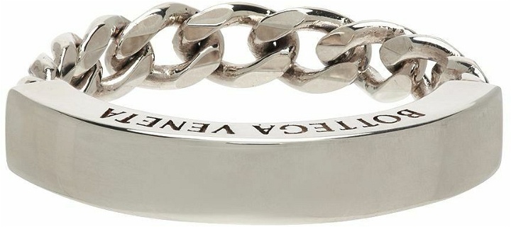 Photo: Bottega Veneta Silver Curb Chain Ring