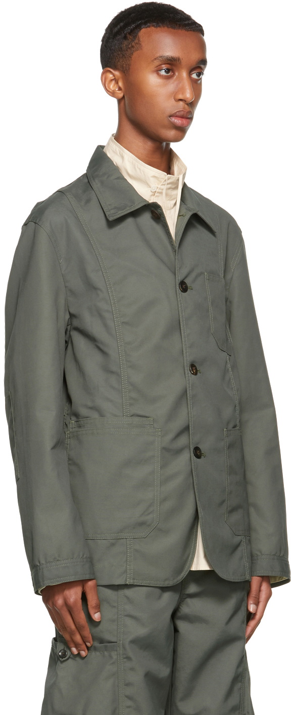 Deveaux New York Khaki Canvas Jackson Jacket