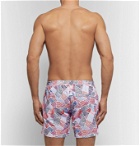 Thorsun - Slim-Fit Mid-Length Printed Swim Shorts - Pink