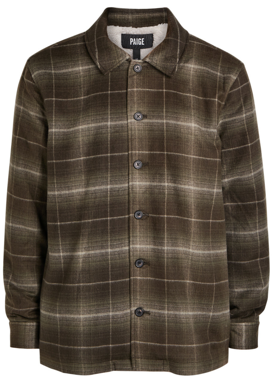 Paige Telford Plaid Flannel Jacket Dark Green