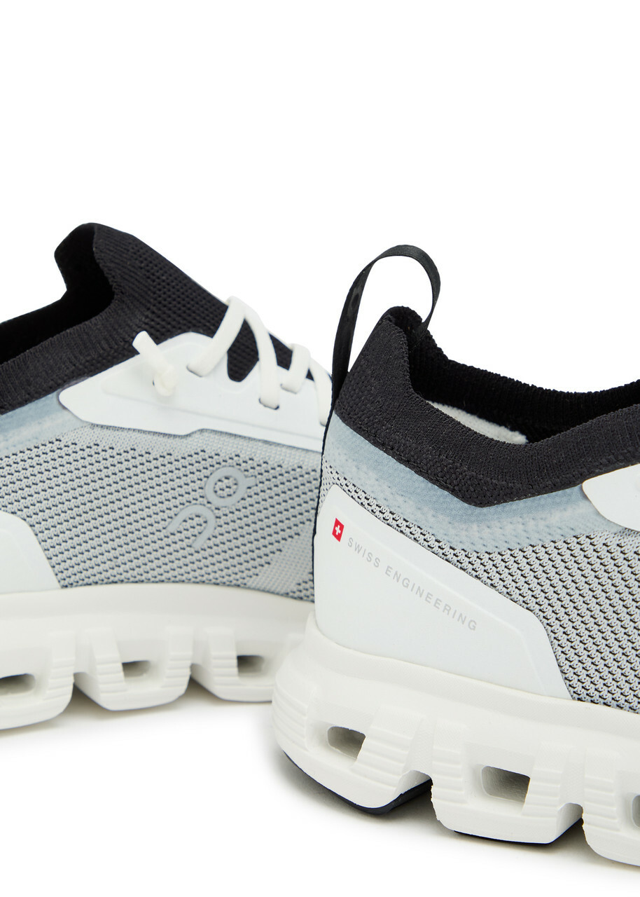 ON Cloud 6 Versa Panelled Mesh-knit Sneakers Black And White